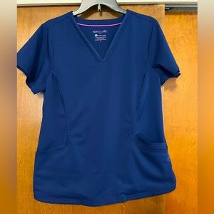 Navy blue scrub sets. Healing hands purple label size L